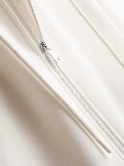 Essential Hoodie aus Baumwollmischung mit Reißverschluss