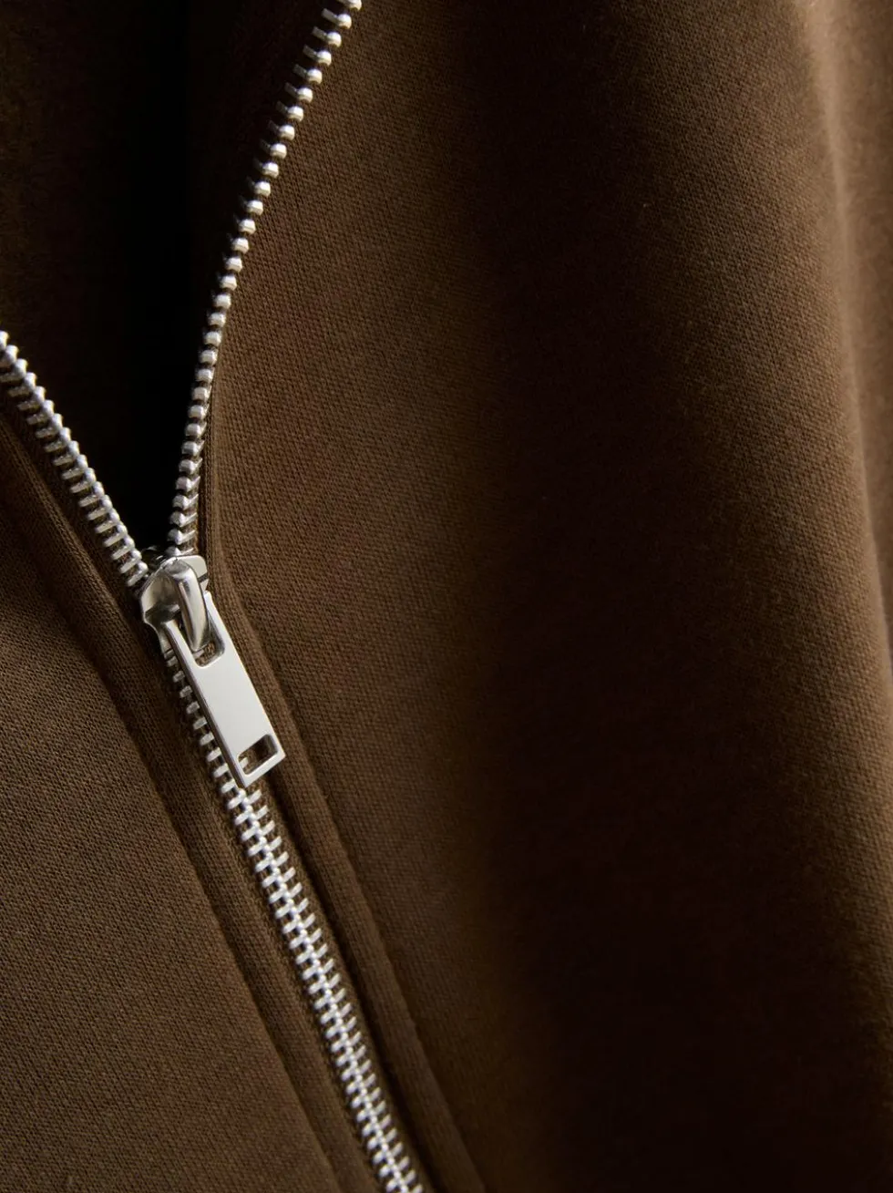 Essential Hoodie aus Baumwollmischung mit Reißverschluss