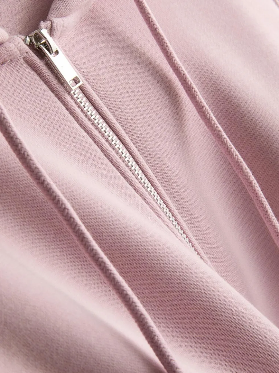 Essential Hoodie aus Baumwollmischung mit Reißverschluss