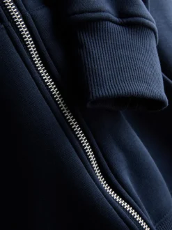 Essential Hoodie aus Baumwollmischung mit Reißverschluss