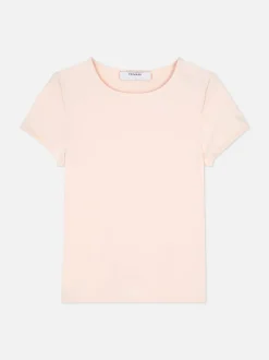 Figurbetontes T-Shirt mit Rundhalsausschnitt