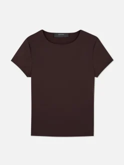 Figurbetontes T-Shirt mit Rundhalsausschnitt