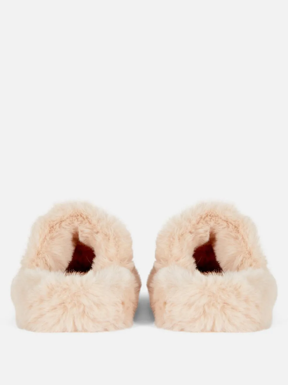 Flauschige Hausschuhe mit Doppelriemen