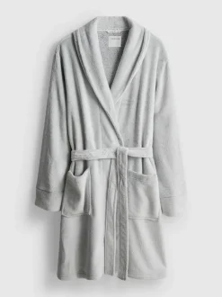 Flauschiger „Love To Lounge“ Midi-Bademantel