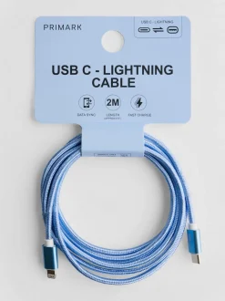 Geflochtenes USB-C- auf Lightning-Kabel, 2 m