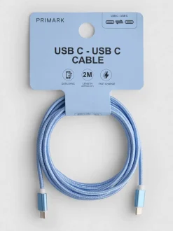 Geflochtenes USB-C- auf USB-C-Kabel, 2 m