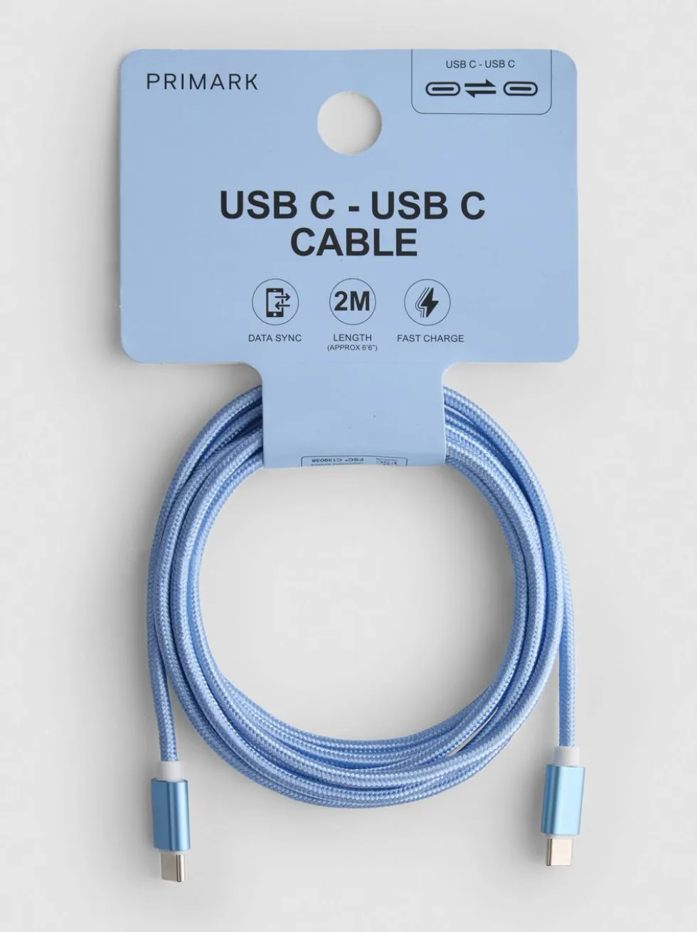 Geflochtenes USB-C- auf USB-C-Kabel, 2 m