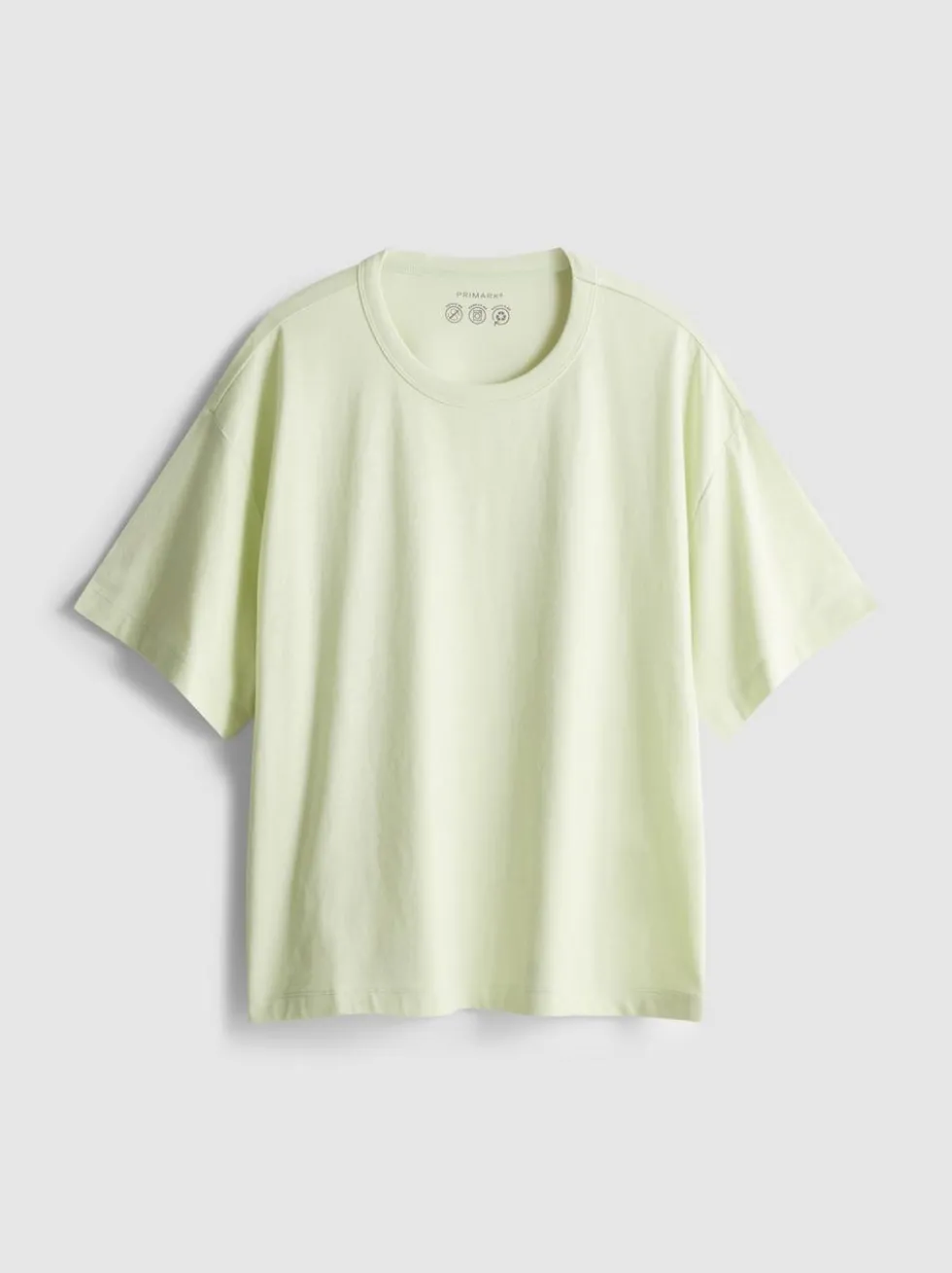 Gerade geschnittenes Baumwoll-T-Shirt mit Rundhalsausschnitt