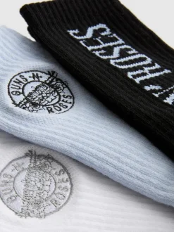 Gerippte „Guns N'Roses“ Socken, 3er-Pack