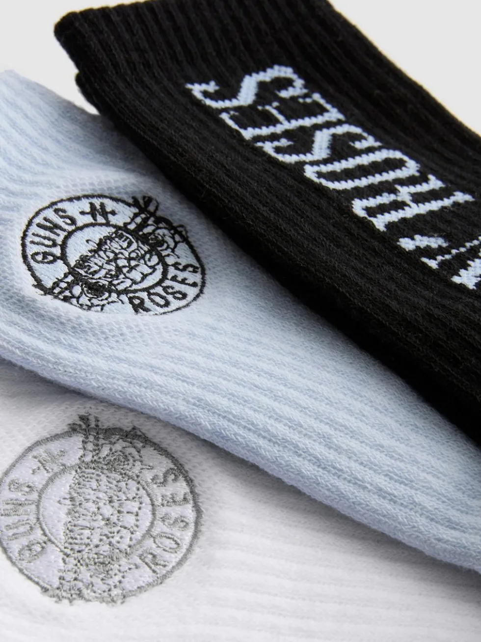 Gerippte „Guns N'Roses“ Socken, 3er-Pack
