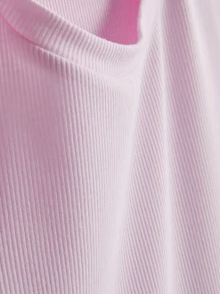Geripptes Bodycon-T-Shirt-Kleid in Minilänge