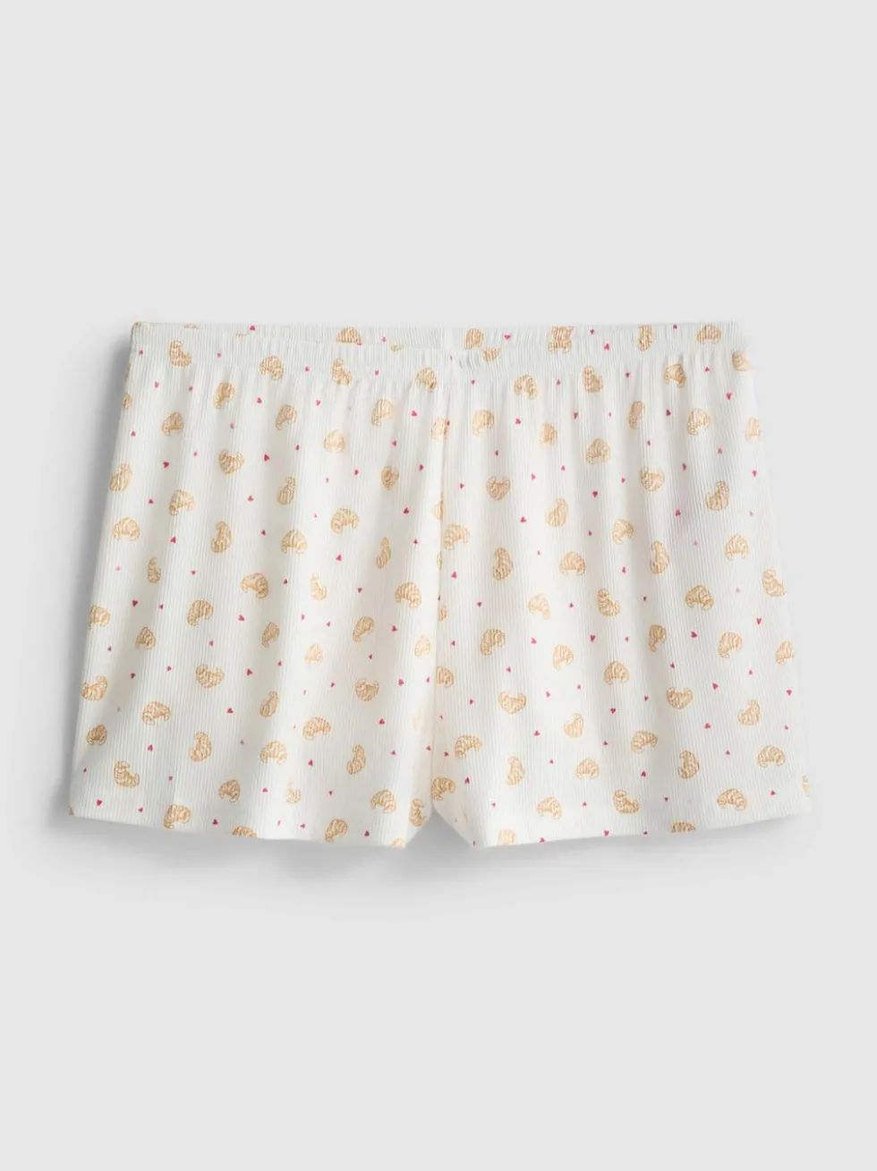 Gerippte Schlafanzugshorts mit Print