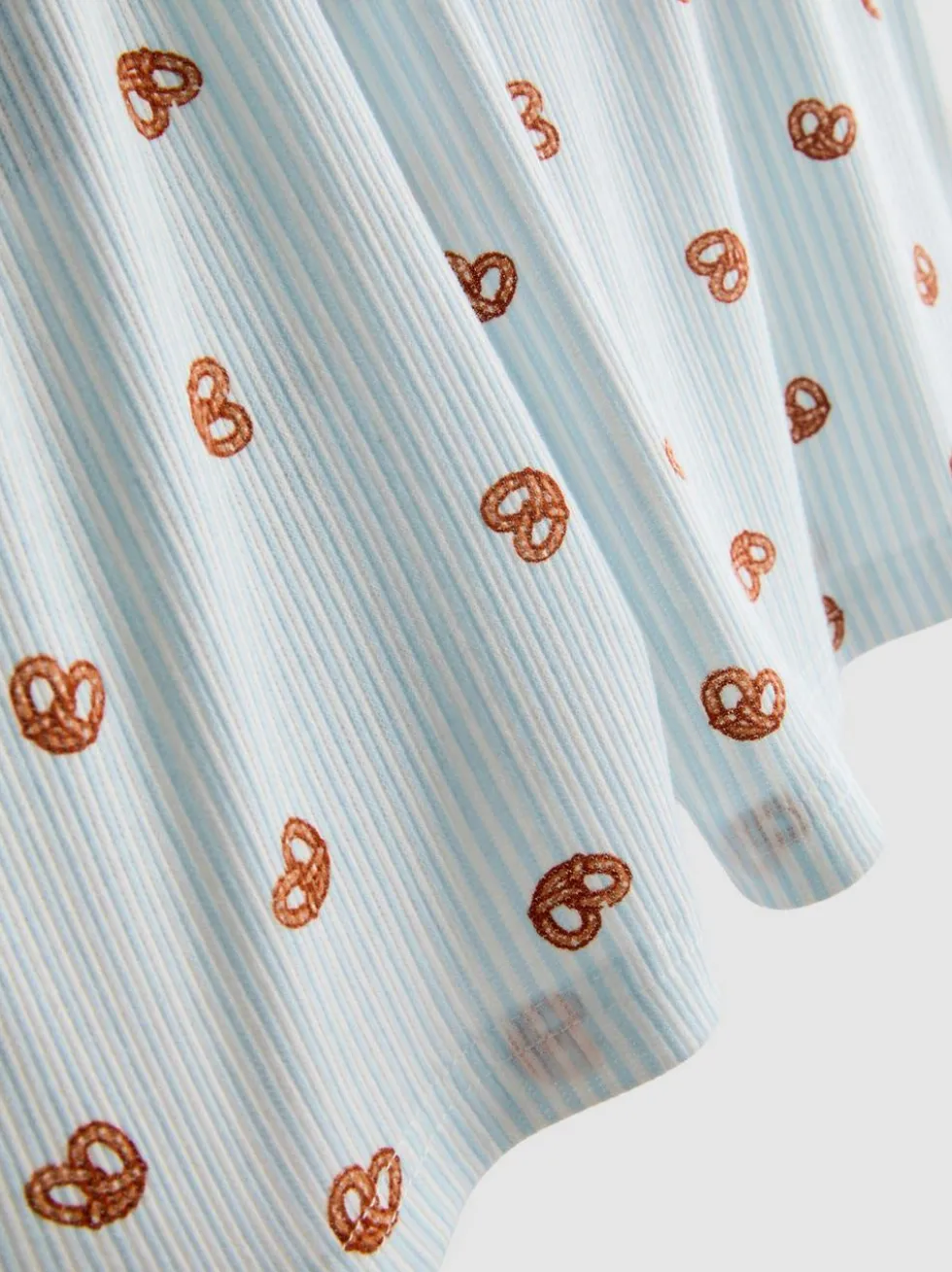 Gerippte Schlafanzugshorts mit Print
