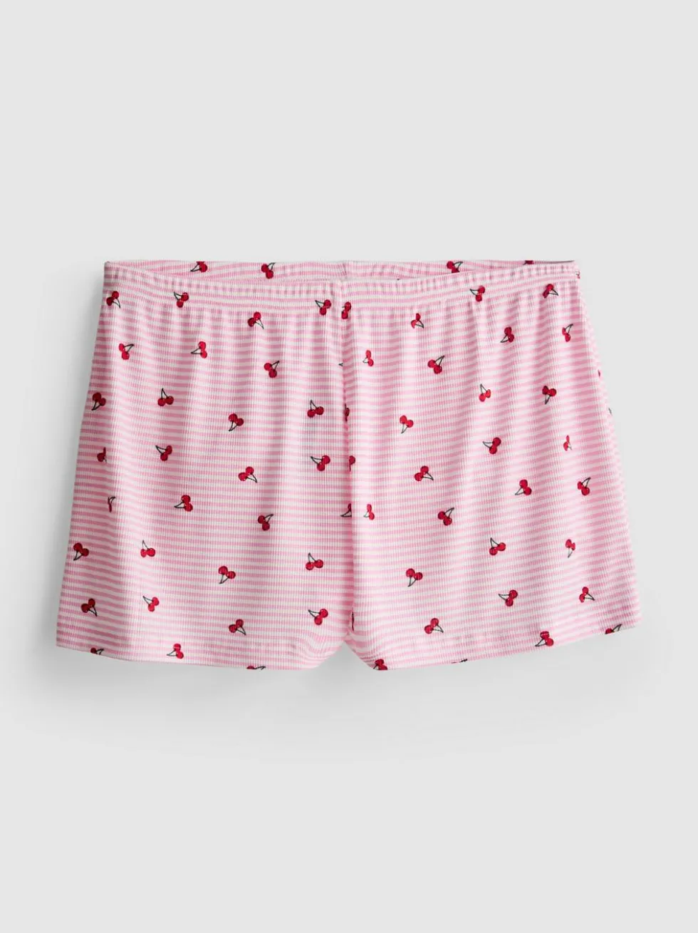 Gerippte Schlafanzugshorts mit Print