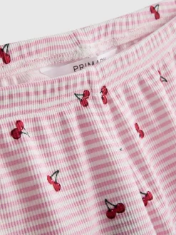 Gerippte Schlafanzugshorts mit Print