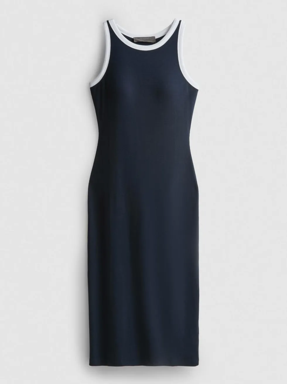 Geripptes Midikleid mit integriertem BH