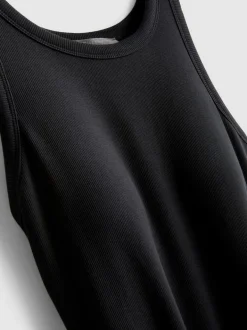 Geripptes Midikleid mit integriertem BH