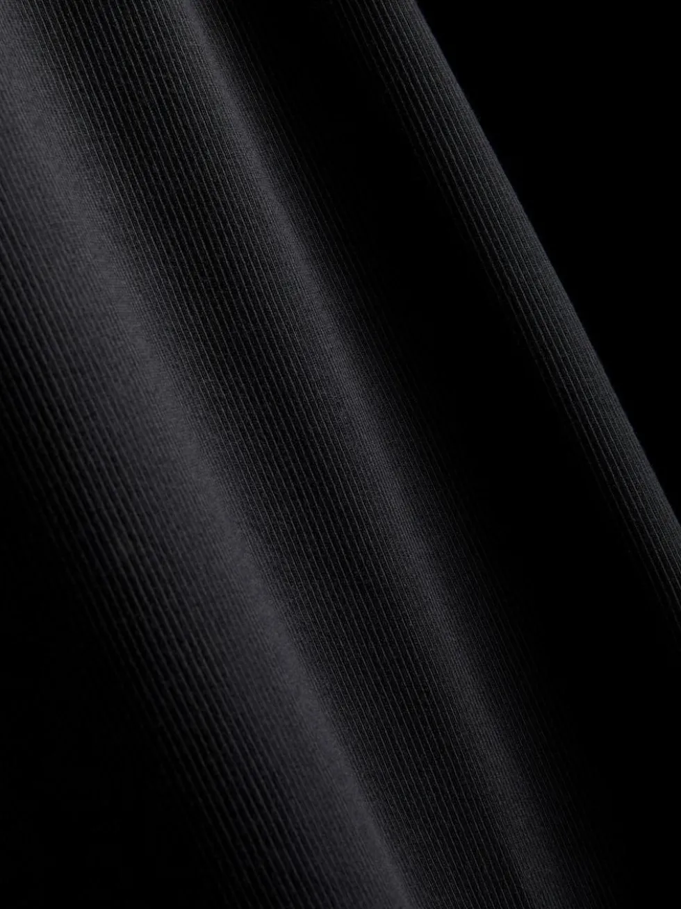 Geripptes Midikleid mit integriertem BH