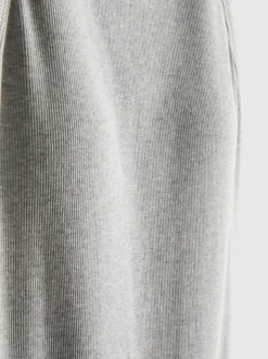 Geripptes Midikleid mit integriertem BH