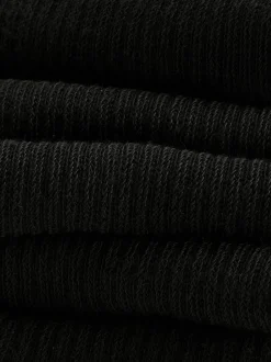 Gerippte Socken in Viertellänge, 5er-Pack