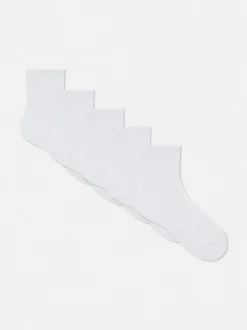 Gerippte Socken in Viertellänge, 5er-Pack
