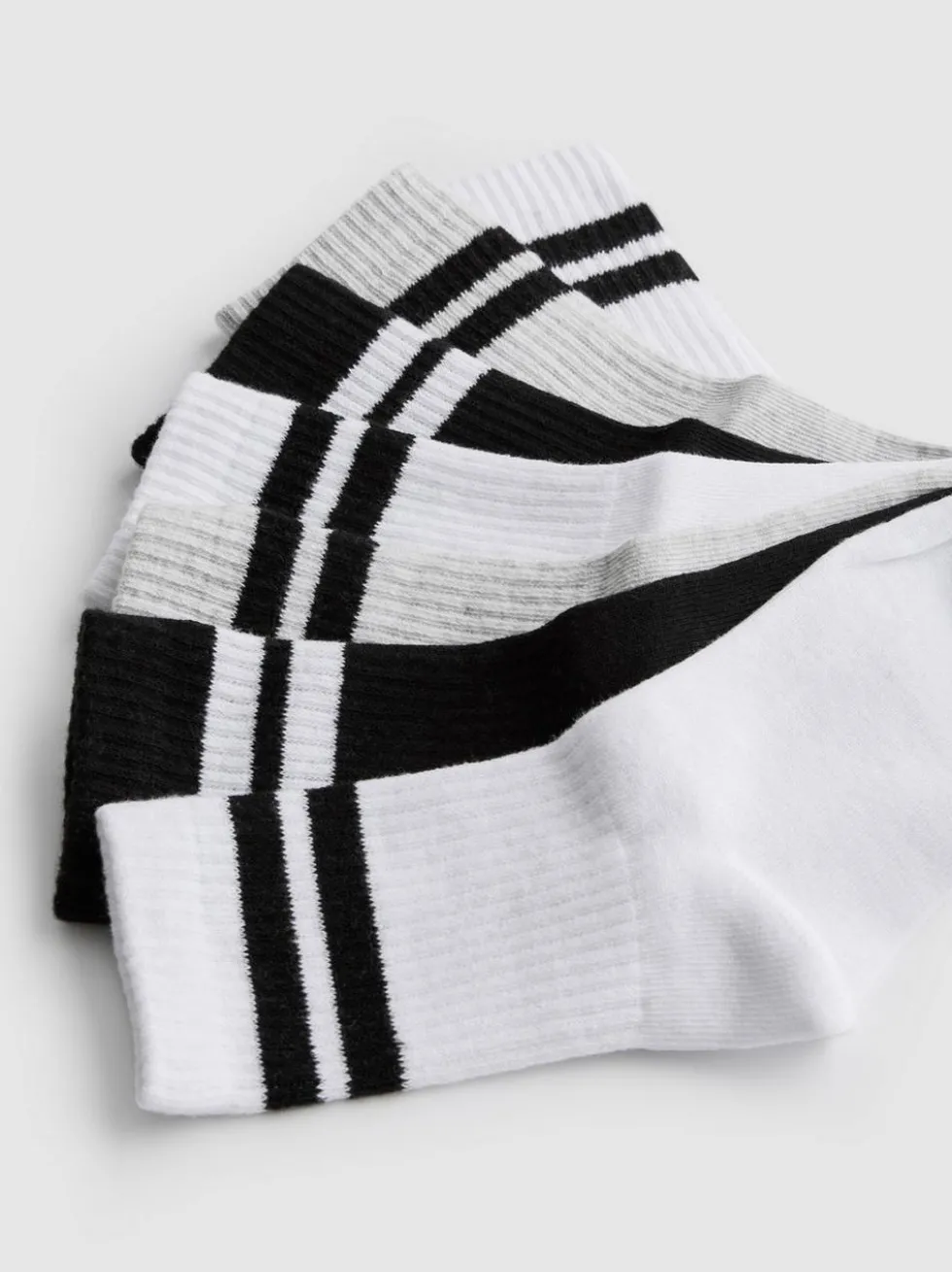 Gerippte Sportsocken, 7er-Pack