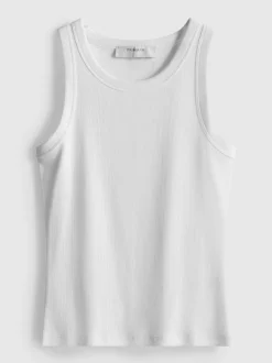 Geripptes Racerback-Top mit hohem Baumwollanteil
