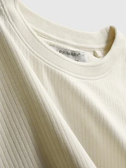 Geripptes „The Edit“ T-Shirt mit Rundhalsausschnitt