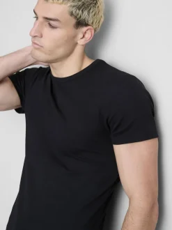 Geripptes T-Shirt, 2er-Pack