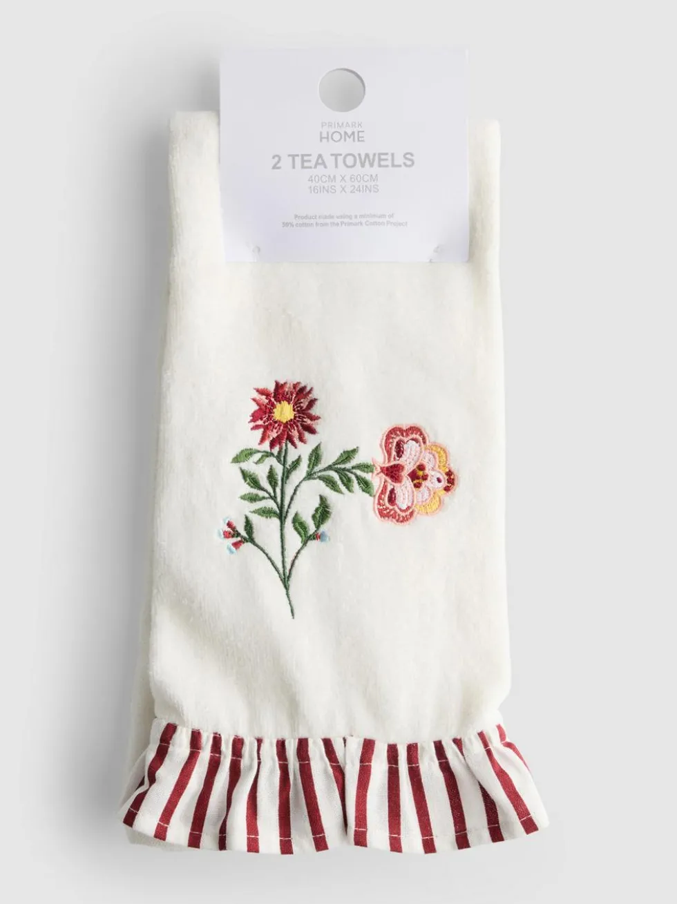Geschirrtücher mit Blumenmuster, 2er-Pack
