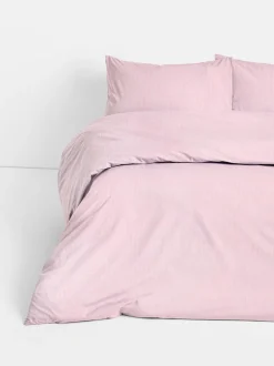 Gestreiftes Bettwäscheset aus Seersucker, Doppelbett