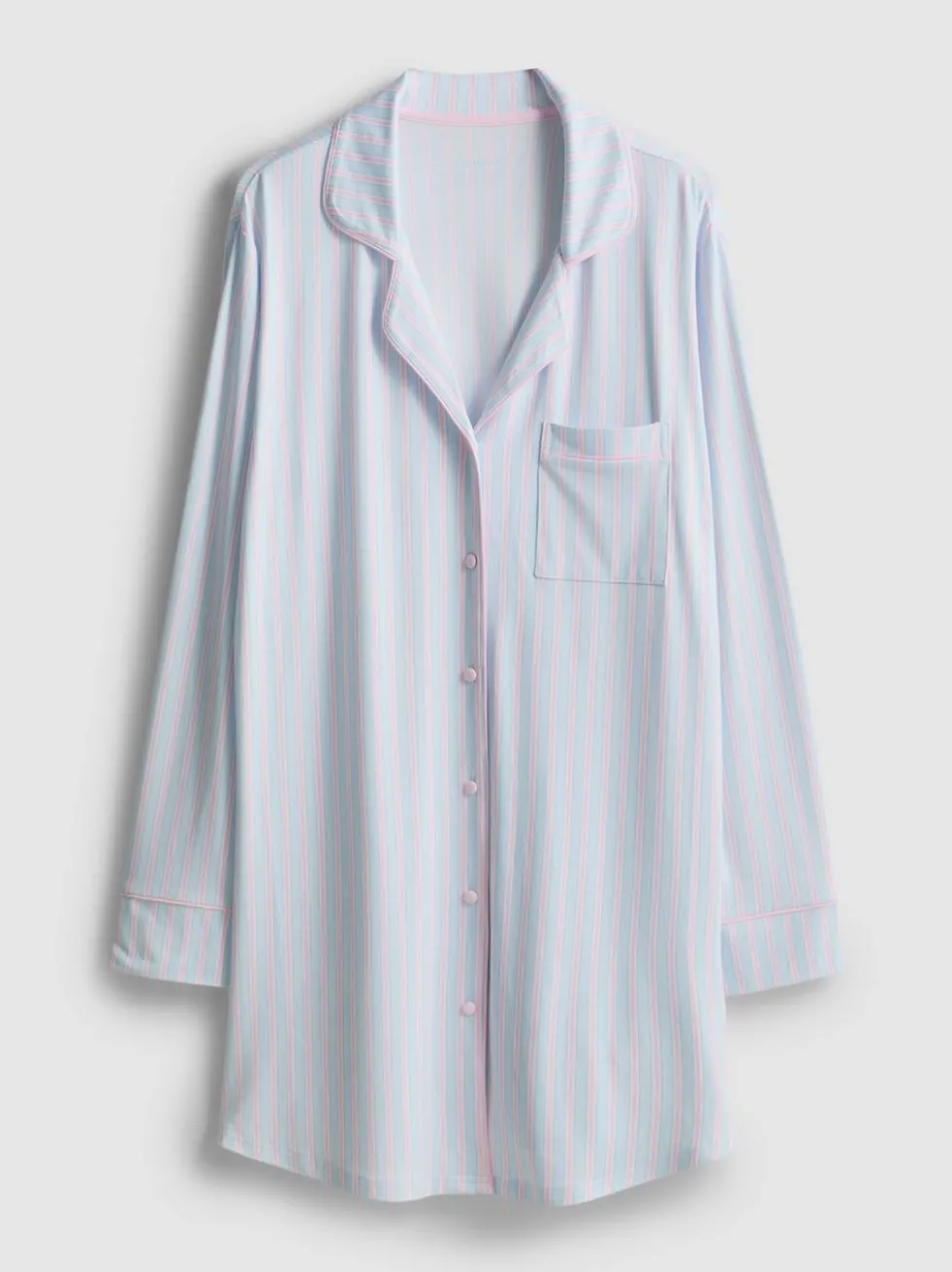 Gestreiftes Boyfriend-Nachthemd im Oversized-Look