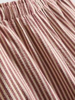 Gestreifte Seersucker-Hose aus Baumwolle