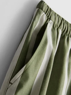 Gestreifte Shorts aus Baumwollpopeline