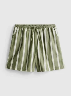 Gestreifte Shorts aus Baumwollpopeline