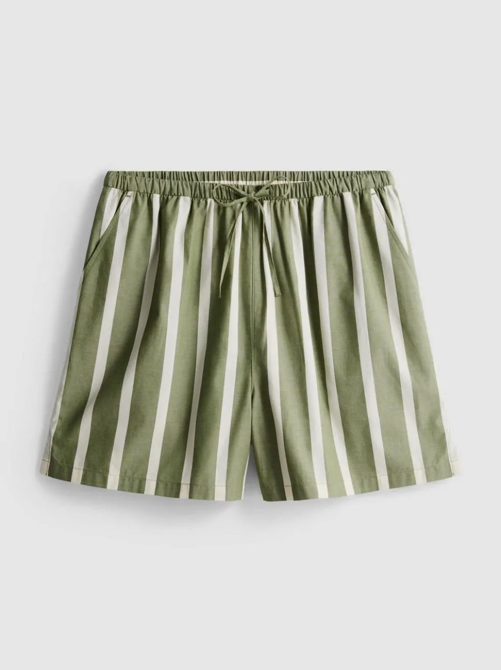 Gestreifte Shorts aus Baumwollpopeline