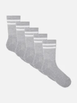 Gestreifte Sportsocken, 5er-Pack
