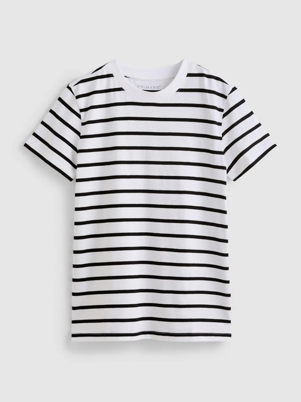 Gestreiftes T-Shirt mit Rundhalsausschnitt