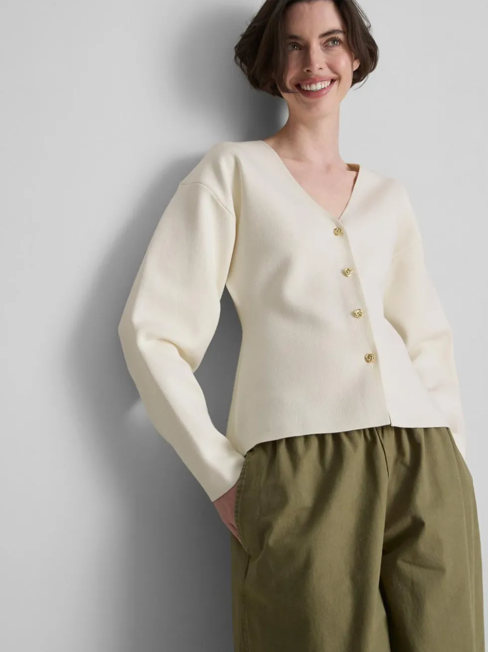 Gestrickter Cardigan mit Knopfleiste