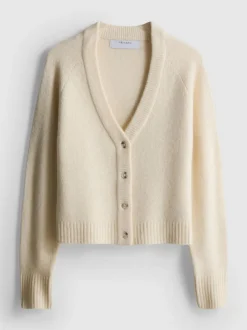 Gestrickter Cardigan mit V-Ausschnitt