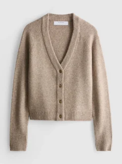 Gestrickter Cardigan mit V-Ausschnitt
