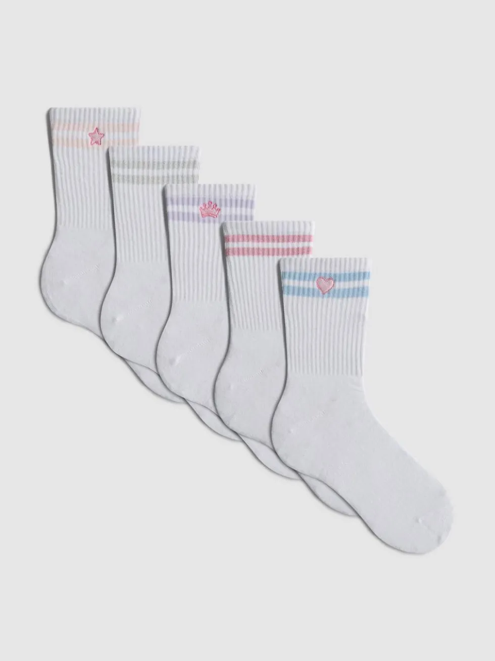 Glitzernde Sportsocken, 5er-Pack