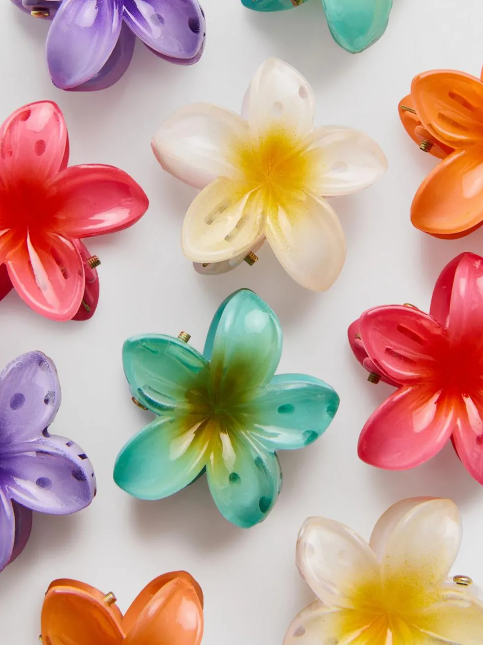 Haarspangen in Blumenform, 10er-Pack