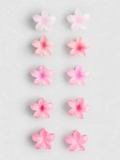 Haarspangen in Blumenform, 10er-Pack