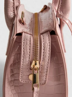 Handtasche in Kroko-Optik