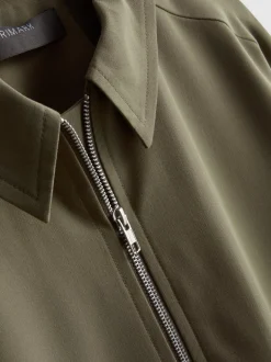 Hemdjacke mit Kragen und Reißverschluss