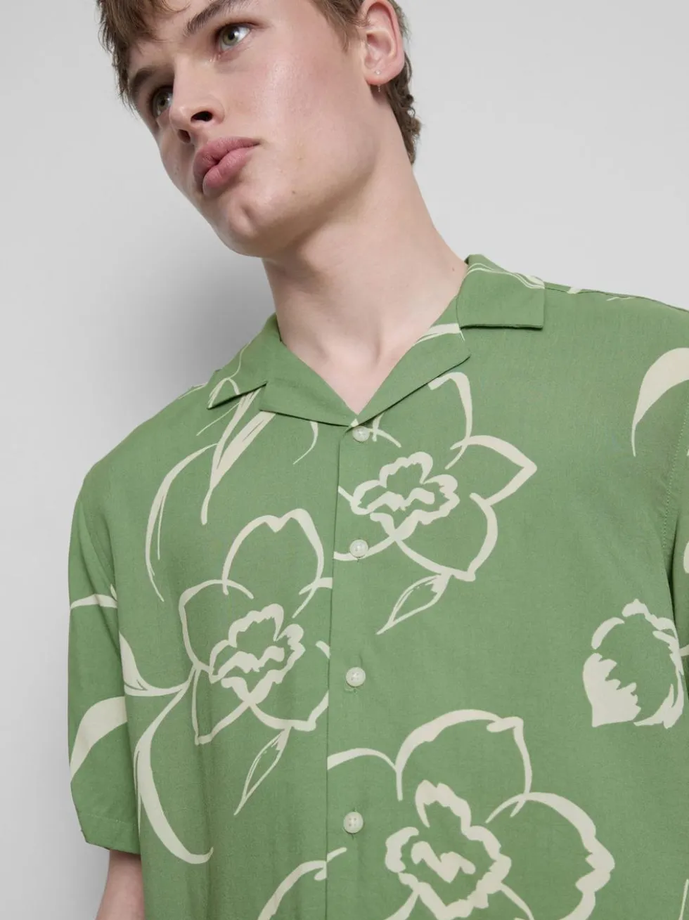 Hemd mit Reverskragen und Blumenmuster