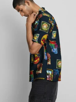 Hemd mit Reverskragen und Resort-Print