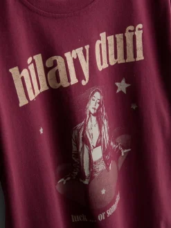 „Hilary Duff“ T-Shirt aus reiner Baumwolle mit Grafik