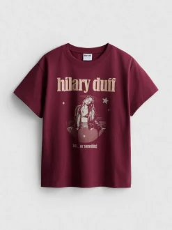 „Hilary Duff“ T-Shirt aus reiner Baumwolle mit Grafik